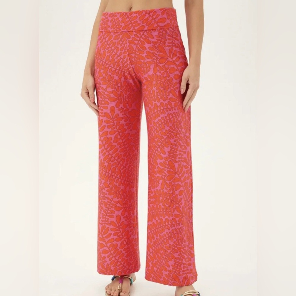 NWT Trina Turk Trellis Swim Coverup Pants Pink Orange Size Large